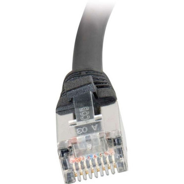 C2G 25 ft Cat5e Molded Shielded Network Patch Cable - Black - 25 ft Category 5e Network Cable - First End 1 x RJ-45 - Male - Second 1 28695