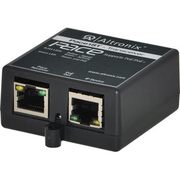 Altronix IP and PoE over Extended Distance CAT5e Hardened Mini Transceiver - Network RJ-45 - Fast Ethernet - 10100Base-T - 16404 PACE1ST