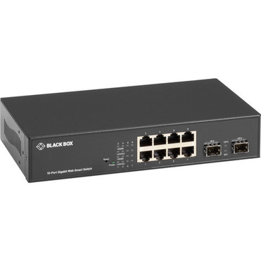 Black Box LGB700 Series Web Smart Gigabit Ethernet Switch - SFP 10-Port - 8 Ports - Manageable - TAA Compliant - 4 Layer Supported - LGB710A