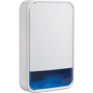 DSC Wireless PowerG Outdoor Siren - Wireless - 110 dB - Audible - White PG9911B BATT