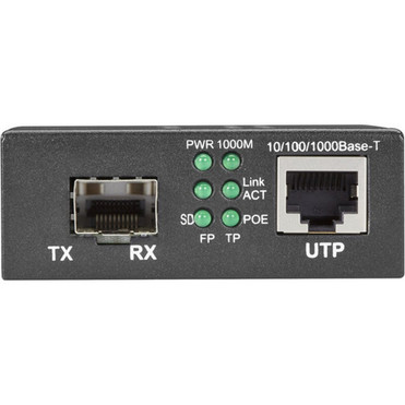 Black Box Pure Networking TransceiverMedia Converter - Network RJ-45 - 1x PoE RJ-45 Ports - Single-mode Multi-mode - Gigabit - LGC215A-R2
