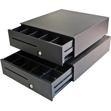 apg Series 100 Cash Drawer - 5 Bill - 5 Coin - Black - 488 124 mm Height x 1598 406 mm Width x 1681 427 mm Depth T320-BL1616-U5