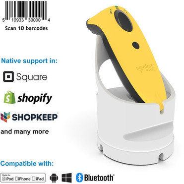 Socket Mobile SocketScanreg S700 Linear Barcode Scanner Yellow  White Charging Dock - Wireless Connectivity - 20 508 mm Scan - CX3523-2125