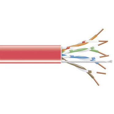 Black Box CAT5e 350-MHz Solid Bulk Cable UTP CMP Plenum RD 1000FT Pull-Box - 1000 ft Category 5e Network Cable for Network Device - - EYN848A-PB-1000