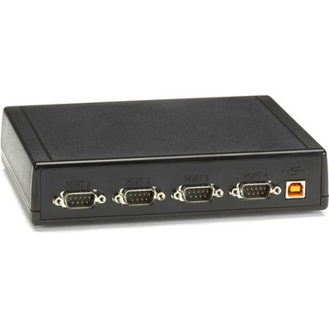 Black Box 4-Port USB to RS232 Converter DB9 - USB 11 - 4 x Number of Serial Ports External - 10 x Number of USB Ports IC1027A
