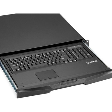 Black Box Rackmount Keyboard with TouchPad - 1U - 19 Width x 165 Depth - Steel RM419-R5