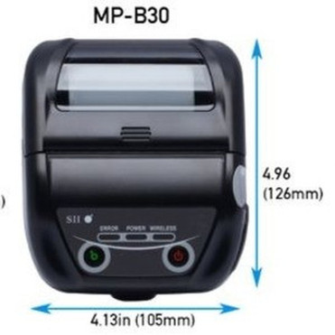 Seiko MP-B30 Mobile Thermal Transfer Printer - Monochrome - Receipt Print - USB - Bluetooth - Wireless LAN - Near Field Communication MP-B30-W02JK1U-E9