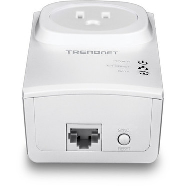 TRENDnet Powerline 500 AV Nano Adapter Kit With Built-In Outlet Power Outlet Pass-Through Includes 2 x TPL-407E Adapters Plug  For TPL-407E2K