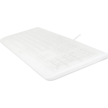 CHERRY WHITE EZClean KC 1000 - Cable Connectivity - USB 20 Interface - 104 Key Email Browser Sleep Calculator Hot Keys - English EZN-0800EU-0