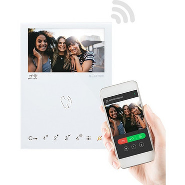 Comelit Mini Handsfree BM WIFI Monitor VIP - 43 ABS Plastic - Door Entry Intercom System 6742W
