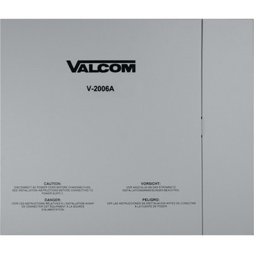 Valcom 6 Zone One-Way Page Control with Power - for Call System Emergency - Aluminum Alloy V-2006A
