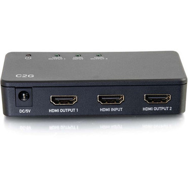 C2G 2-Port HDMI Splitter - 4K 30Hz TAA - 3840  2160 - 340 MHzMaximum Video Bandwidth - 1 x HDMI In - 2 x HDMI Out - TAA Compliant 41057