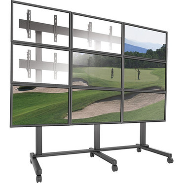 Chief FUSION 3 x 3 Micro-Adjustable Large Freestanding Video Wall - Up to 55 Screen Support - 4536 kg Load Capacity - Flat Panel - - LVM3X3U