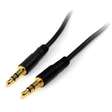 StarTechcom_6_ft_Slim_35mm_Stereo_Audio_Cable_-_MM_-_Mini-phone_Male_Stereo_Audio_-_Mini-phone_Male_Stereo_Audio_-_6ft_-_Black_MU6MMS