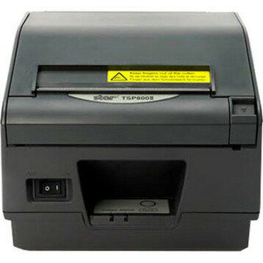 Star Micronics TSP800II Thermal Receipt and Label Printer Ethernet CloudPRNT USB Two Peripheral USB Gray - Cutter External Power 37966700