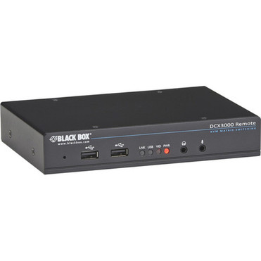 Black Box DCX Digital KVM Remote User Station - 1920 x 1200 - 50 Hz 60 Hz - 1 x Network RJ-45 - 4 x USB - 1 x DVI - TAA Compliant DCX3000-DVR