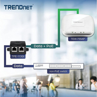 TRENDnet N300 Wireless PoE Access Point with Software Controller Gigabit AP Client 8023af TEW-755AP - N300 Wireless N PoE Access TEW-755AP