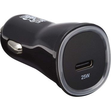 Tripp Lite by Eaton USB Car Charger - 25W PD Charging USB-C Black - 25 W - 12 V DC Input - 5 V DC3 A 9 V DC 33 V DC 59 V DC V U280-C01-25-1B