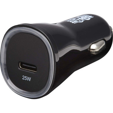 Tripp Lite by Eaton USB Car Charger - 25W PD Charging USB-C Black - 25 W - 12 V DC Input - 5 V DC3 A 9 V DC 33 V DC 59 V DC V U280-C01-25-1B