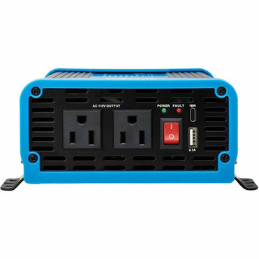 Tripp Lite by Eaton 600W Light-Duty Compact Power Inverter - 2x 5-15R USB Charging Pure Sine Wave - Input Voltage 12 V DC - Output PINV600SW-120