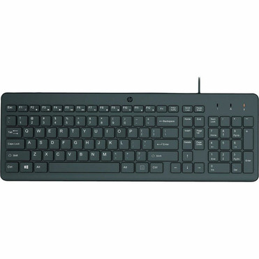 HP 150 Wired Keyboard - Cable Connectivity - USB Type A Interface - PC 664R5AAABL