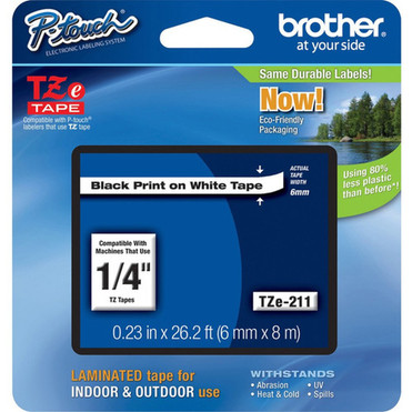 Brother_P-touch_TZe_Laminated_Tape_Cartridges_-_14_Width_x_26_ft_Length_-_White_-_1_Each_TZE211