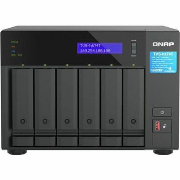 QNAP TVS-h674T-i5-32G SAN/NAS Storage System - Intel Core i5 i5-12400 Hexa-core (6 Core) 2.50 GHz - 6 x HDD Supported - 0 x HDD - 6 x (Fleet Network)