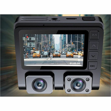 GekoGear Front/Rear Dashcam With Display - 2.5" Screen - Front/Rear - 1920 x 1080 Video - CMOS (ORBIT D110)