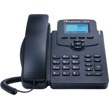 AudioCodes 405HD IP Phone - Corded - Corded - Black - 2 x Total Line - VoIP - 2 x Network RJ-45 - PoE Ports UC405HDEG