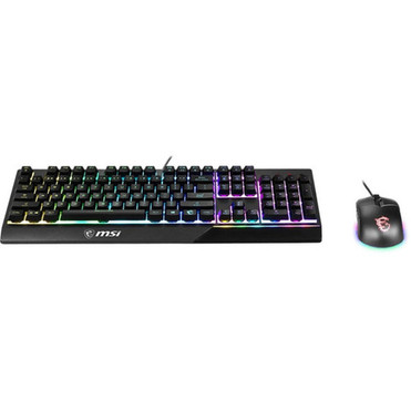 MSI Vigor GK30 Combo - USB 20 Mechanical Cable Keyboard - 104 Key - Black - USB 20 Cable Mouse - Optical - 5000 dpi - Scroll Wheel - VIGOR GK30 COMBO