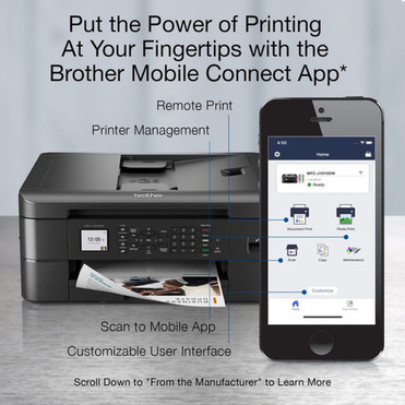 Brother MFC-J1010DW Wireless Inkjet Multifunction Printer - Color - CopierFaxPrinterScanner - 17 ppm Mono95 ppm Color Print - x - MFCJ1010DW
