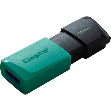 Kingston DataTraveler Exodia M USB Flash Drive - 256 GB - USB 32 Gen 1 Type A - Black Teal - 5 Year Warranty - 1 Pack DTXM256GB