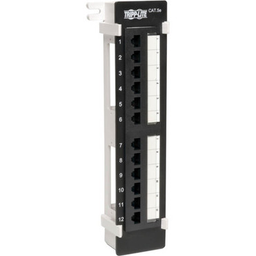 Tripp Lite 12-Port Cat5e Cat5 Wall Mount Patch Panel 568B 110 Punch TAA - 12 x RJ-45 N050-012