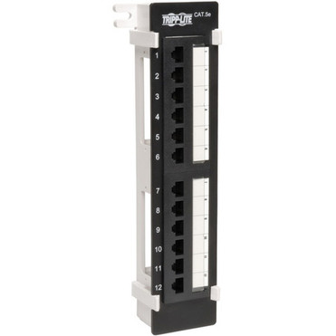Tripp Lite 12-Port Cat5e Cat5 Wall Mount Patch Panel 568B 110 Punch TAA - 12 x RJ-45 N050-012