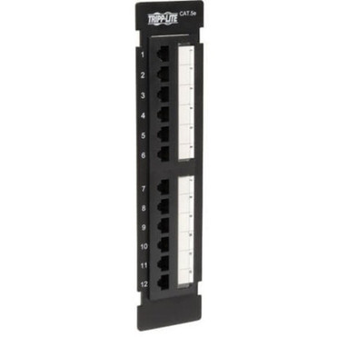 Tripp Lite 12-Port Cat5e Cat5 Wall Mount Patch Panel 568B 110 Punch TAA - 12 x RJ-45 N050-012