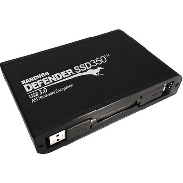Kanguru Defender SSD350 1 TB Portable Solid State Drive - 25 External - SATA SATA600 - Matte Black - TAA Compliant - Server - USB KDH3B-350F-1TSSD