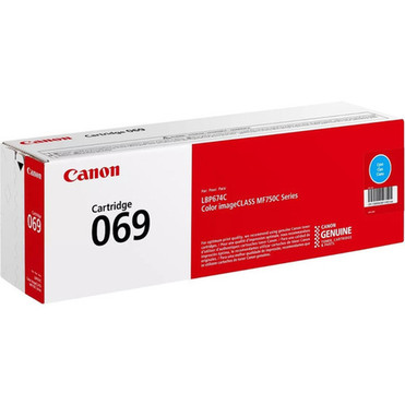Canon 069 Original Standard Yield Laser Toner Cartridge - Cyan - 1 Pack - 1900 Pages 5093C001