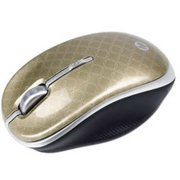 HP 24GHz Wireless Mobile Mouse - Optical - Wireless - Radio Frequency - 240 GHz - Butter Gold - USB - 1750 dpi - Scroll Wheel - 4 - 0
