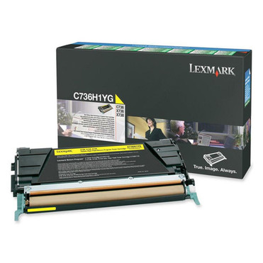 Lexmark Toner Cartridge - Laser - High Yield - 10000 Pages - Yellow - 1 Each C736H1YG