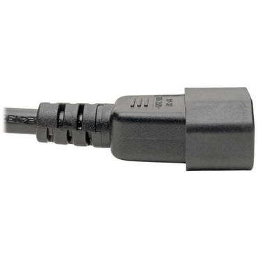 Tripp Lite 6in Laptop Power Cord Adapter Cable C14 to C5 25A 18AWG 6 - 110 V AC 220 V AC - Black - 6 Cord Length - IEC 60320 C5  P014-06N