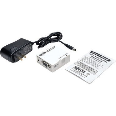 Tripp Lite VGA to HDMI Adapter Converter for Stereo Audio  Video White - 1920 x 1440 - 165 MHzMaximum Video Bandwidth - Audio Line In P116-000-HDSC1