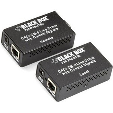 Black Box Async RS232 Extender over CATx DB9 w Control Signals to TB 230V - 1 x Network RJ-45 - 4000 ft 1219200 mm Extended Range ME890AE-R2