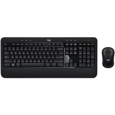 Logitech Advanced Combo Wireless Keyboard and Mouse - USB Wireless RF Keyboard - USB Wireless RF Mouse - Calculator Battery Hot - - - 920-008701