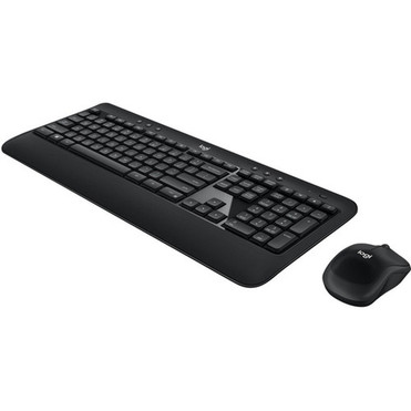 Logitech Advanced Combo Wireless Keyboard and Mouse - USB Wireless RF Keyboard - USB Wireless RF Mouse - Calculator Battery Hot - - - 920-008701