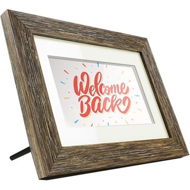 Aluratek Distressed Wood Digital Photo Frame with Automatic Slideshow - 7 Inch - 7 LCD Digital Frame - Matte White - 1024 x 768 - 43 ADPFD07F