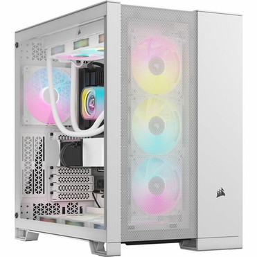 Corsair 6500D AIRFLOW Mid-Tower Dual Chamber PC Case - White - Mid-tower - White - Mesh Tempered Glass - 9 x Fans Supported - 2 x - CC-9011260-WW