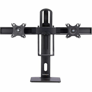 StarTechcom Crossbar Dual Monitor Desk Stand For 27inch Screens Max Cap 264lb VESA Mount 75x75100x100 Toolless Height Adjustment 2MC1S-MONITOR-STAND