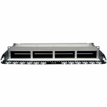 Tripp Lite High Density Copper Fiber Enclosure Panel 4-Cassette Capacity 1U - 4 - 4 Ports - 4 x RJ-11 - 1U High - Black - 19 Wide - N484-01U Tripp Lite High Density Copper Fiber Enclosure Panel 4-Cassette Capacity 1U - 4 - 4 Ports - 4 x RJ-11 - 1U High - Black - 19 Wide - N484-01U