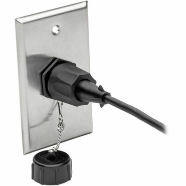 Tripp Lite by Eaton N206-FP01-IND RJ45 Bulkhead Wall Plate 1 Cutout Industrial Metal - 1 x Total Number of Sockets - 1-gang - - - N206-FP01-IND