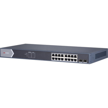 Hikvision Smart Managed 16-Port Gigabit PoE Switch - 16 Ports - Manageable - Gigabit Ethernet - 1000Base-T 1000Base-X - 2 Layer - - 2 DS-3E1518P-EI